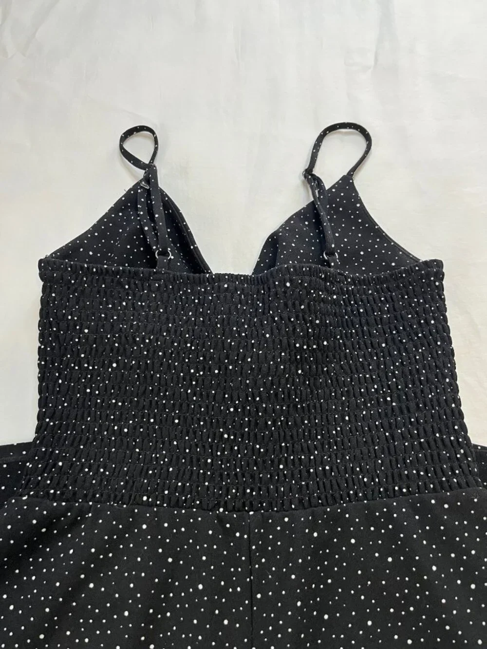 Allison Joy Black White Polkadot Jumpsuit with Pockets - Picture 6 of 7